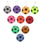 SHERCHPRY 10 Adet Yansıtıcı kolye okul çantası süsü çocuklar için gece güvenlik aksesuarı çoklu renk anahtarlık Okul çantası aksesuarı futbol anahtarlıklar yansıtıcı pvc