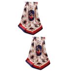 SHERCHPRY 2 adet eşarp saten bandana sarar kadınlar için bayanlar saten kare eşarplar ipek saç kadın şal yaz şallar kadınlar için saten türban ipek eşarplar saç havlusu ipeksi bayan, Gösterildiği gibi