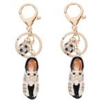 SHERCHPRY 2 adet futbol ayakkabısı anahtarlık futbol anahtarlıklar erkekler için çanta anahtarlık futbol anahtarlık spor anahtar, Blackx2 adet, 10.2CMx2pcs