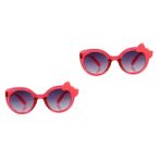 SHERCHPRY 2 çift çocuk mürekkep yay Lentes De Sol Para Niños güneş gözlüğü çocuklar için komik parti gözlük toplu atış gözlük çocuk güneş gözlüğü kişilik papyon erkekler ve kadınlar çerçeve Ac