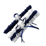 SHERCHPRY 2 çift gelin jartiyer bacak çorap bayanlar kemer çorap jartiyer Accesorios Para Mujer jartiyer gelinlik kemer, Mavi, 16X5X0.3cm