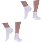 SHERCHPRY 2 Çift yoga olmayan çoraplar basit çorap atletik çorap Kaymaz çorapsız pilates çorabı Avrupa ve Amerika spor çorapları yoga ayakkabıları yoga çorapları Özlemek beyaz