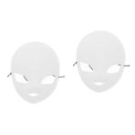 SHERCHPRY 2 Plastik Boş Maske Japon Tilki Maskeleri Yüz Maskesi Tilki Cosplay Maskesi El Boyalı Kendin Maske Zanaat Maskesi Maske Takmak Diy Hayvan Maskesi Boş Venedik Maskesi Beyaz