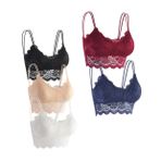 SHERCHPRY 5 Adet Kaşkorse Straplez Yelek Transparan Bralet Kadın Kolsuz Bluz Dantel Tankı Dantel Bralet Saten Üstler Sırf Kadınlar Için Yastıklı Sütyen Kaşkorse Sütyen Bağlamak Yaz Naylon