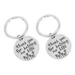 SHERCHPRY 6 adet Disk Me Treats Stuffer Paslanmaz Hassas Arkadaş Yardım Erkek Arkadaşı Anahtarlık Metal Araba Anahtarlık Aile Hediyeleri Çelik Giftsmm Öğretmenler Parti Anahtarlık Yuvarlak Teşekkür