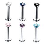SHERCHPRY 6 Adet piercing sanat takı burun pirsingi halkası dil halkaları labret burun damızlık kişilik tırnak burun halkaları burun halkası kalp şeklinde tırnağı burun saplaması