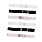 SHERCHPRY 6 çift silikon omuz askısı elastik sutyen bandı bayanlar iç çamaşırı bayan sutyen askısız Bralettes, Gösterildiği Gibi, 40X1.8CM