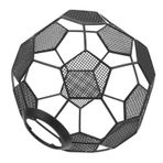 SHERCHPRY Futbol Topu Abajur Içi Boş Abajur Paslanmaz Çelik Küre Abajur Yer Masası Duvar Lambası Için Küre Lamba Kapakları (Siyah)