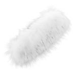 SHERCHPRY Kadınlar Için Şık Suni Kürk Şal Yaka Atkı Peluş Sarma Rahat Viking Kostüm Aksesuarı Beyaz Siyah Tasarım 65cm