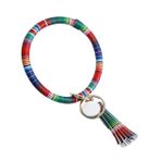 SHERCHPRY retro püskül bilezikler deri bileklik anahtarlık deri anahtarlık kumaş anahtarlık bileklik kadınlar için bilezikler kadınlar için deri bileklikler pu püskül kolye