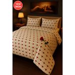 Sheri Home Kalp Model Çift Kişilik Nevresim (Yorgan Kılıfı+2 Adet Yastık KILIFI)8886567 - Beyaz - 195 x 215 cm