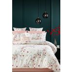 Sheri Home Kırçiçek Pamuklu Çift Kişilik Nevresim Takımı Pembe Bahartr888736636557721