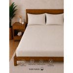 Sheri Home Lastikli Çarşaf Seti %100 Pamuk Yumuşak Dokulu-Kaymaz Tam Geçmeli Fitted Sheet –premium Pamuk 120X200/ 180X200 / 200X200 - Ekru
