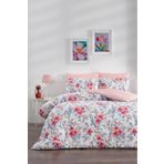 Sheri Home Lastikli Çarşaflı Çift Kişilik Nevresim Takımı Gardenmavi8855522772188