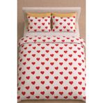 Sheri Home Pamuklu Çift Kişilik Nevresim Takımı Kırışmayan Kumaş ÖZELLIĞIHP77854545484 - Kırmızı - 195 x 230 cm