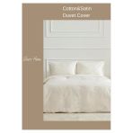 Sheri Home Quen Ekru Çizgili Saten Çift Kişilik Nevresim Takımı 180 X 220 TR554451889487