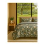 Sheri Home Sofistike Çiçek Çift Kişilik Nevresim Takımı Gri72772788