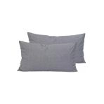 Sheri Home Tekstil Life 50X70 Fermuarli Duz Gri 2Li Yastik Kilifi New033