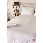 Sheri Home Tekstil Lüks Otel Çift Kişilik Nevresim Seti 83 Tel Çizgili Saten 2 Adet Yastık Kılıfı Dahil558855