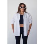 SHERIN Beyaz %100 Cotton Oversize Gömlek