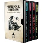 Sherlock Holmes:Kızıl Dosya - Korku Vadisi -Dörtlerin İmzası - Baskervillelerin Köpeği - Sir Arthur Conan Doyle - 4 Kitap