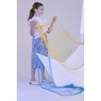 SheShe Çizgili Bol Paça Pantolon Blüz Takım - 4 - 5 Yaş - Mavi - Beyaz