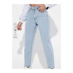 SHEVEGA KADIN BUZ KAR YIKAMA YÜKSEK BEL MOM JEANS PANTOLON