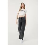 SHEVEGA Kar Siyah Boyfriend Flare Jean Bol Paça Kot Pantolon
