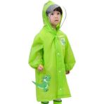 Shidanli 3 Boyutlu Üç Boyutlu Çocuk Yağmurluğu, Kız Çocukları, Erkek Çocukları, Kız Çocukları, Okul Çantalı Çocuklar, Şeffaf Şapka Siperlikli Panço (Yurt Dışından) - Açık Yeşil - 3XL