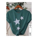 shidumanlar NEFTİ YEŞİL Oversize Star Yıldızlı Tasarım Penye Tshirt