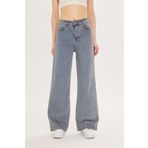 Shield Life JANGAN Lewiti Nemma Kadın Bol Kesim Soluk Efekt Straight Fit Baggy Jean Palazzo Kot Pantolon