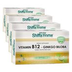 Shiffa Home Vitamin B12 Ginkgo Biloba Tablet | Yüksek B12 Vitamini ve Ginkgo Biloba Ekstresi | Folik Asit ve Magnezyum Destekli Takviye Edici Gıda | Zihinsel Performans (4 paketi)