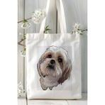 Shihtzu Köpek Baskılı Bez Çanta Omuz Çantası Kişiye Özel Model 1