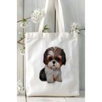 Shihtzu Köpek Baskılı Bez Çanta Omuz Çantası Kişiye Özel Model 6