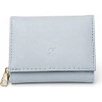 Shıkırtı Kadın Fermuarlı ve Çıtçıtlı Bozuk Para Bölmeli Cüzdan Kartlık (9,5cm*7,5cm) - Bebe Mavisi