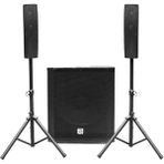 Shile PRZZ12A Aktif Ses Sistemi 15" Subwoofer 2 Adet Satellite Stand Hoparlör 350W Rms, Mdf Kasa, B - Seçenek