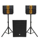 Shile Przz12au 1200W Rms Aktif Ses Sistemi 18" Subwoofer 120Oz 4 Satellite Kule Seti Dsp Kontrollü Bluetooth/Tws/Mp3 Full Paket