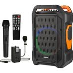 Shile Sl-10 120 Watt Taşınabilir Seyyar Amfi Hoparlör Kablosuz 1 El + 1 Yaka Mikrofonlu Kumandalı Usb+Sd+Bt - Çok Renkli