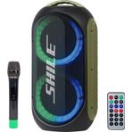 Shile SL-2019A El Mikrofonlu Kumandalı Usb Sd Kart Bluetooth Rgb Işıklı Taşınabilir Şarjlı Seyyar Amfi Hoparlör