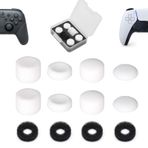ShiMa Owl Başparmak Kavrama Denetleyicisi Gamepad Yükseltilmiş Kaymaz Başparmak Çubuk Kavramaları Parmak Çubukları PS5/4 için Joystick Şapkası, Switch Pro Controller-Hassas Yüzükler (4 adet), Saklama