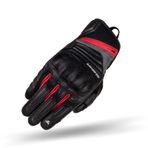 SHIMA RUSH GLOVES ERKEK KIRMIZI, Koruyucu Deri Kısa Motosiklet Eldiveni (Kırmızı, M)
