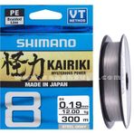 Shimano Kairiki 8 Örgü İp Misina 300m Steel Gray 0.19mm / 12.0kg