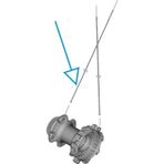 SHIMANO Y0mgs1100 WH-R9270-C50-TL-F sağ jant teli, 267 mm, siyah, tek boy