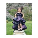 Shıne dresses Çocuk Genç Kuyruklu Tafta Mor Abiye Mezuniyet Elbisesi MSL-1120
