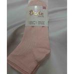 Shine Elagance Düz Renk %80 Pamuk 3'lü Kendinden Çizgili Ekstra Yumuşak Comfort Dikiş Kadın Patik Çorap - 36 - 40 - 01-Pembe