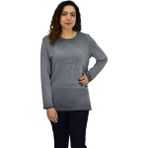Shine Kadın Pamuk Italyan Kazak 4549 BGL-ST04093 - 3XL - Gri