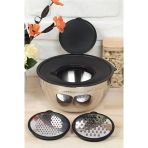 Shine Kitchen 24 Cm 5 Parça Karıştırma Kabı Seti Çok Amaçlı Mutfak Hazırlık Seti