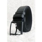 Shine Leather Klasik Erkek Kemer Siyah 3,5 cm Kumaş Kanvas uyumlu