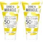 SHINE OF MIRACLE Spf 50+ Güneş Kremi - Yüksek Koruma 2li paket