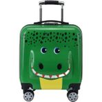 Shine Store Arabası Çantası Karikatür Sevimli Bagaj 18 Inç 20 Inç Evrensel Tekerlek Şifreli Kilit Hediye Seyahat (Yurt Dışından) - Yeşil
